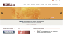 Desktop Screenshot of politicasdelamemoria.org
