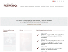 Tablet Screenshot of politicasdelamemoria.org